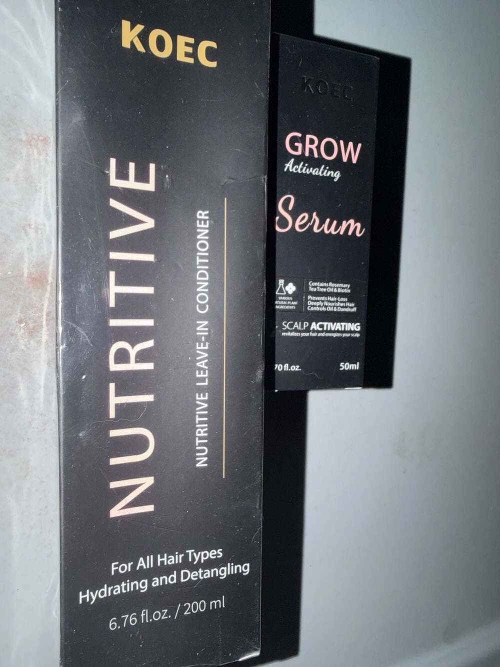 #346 KOEC Nutritive Leave-In Conditioner and Grow Activating Serum Hair Care Set